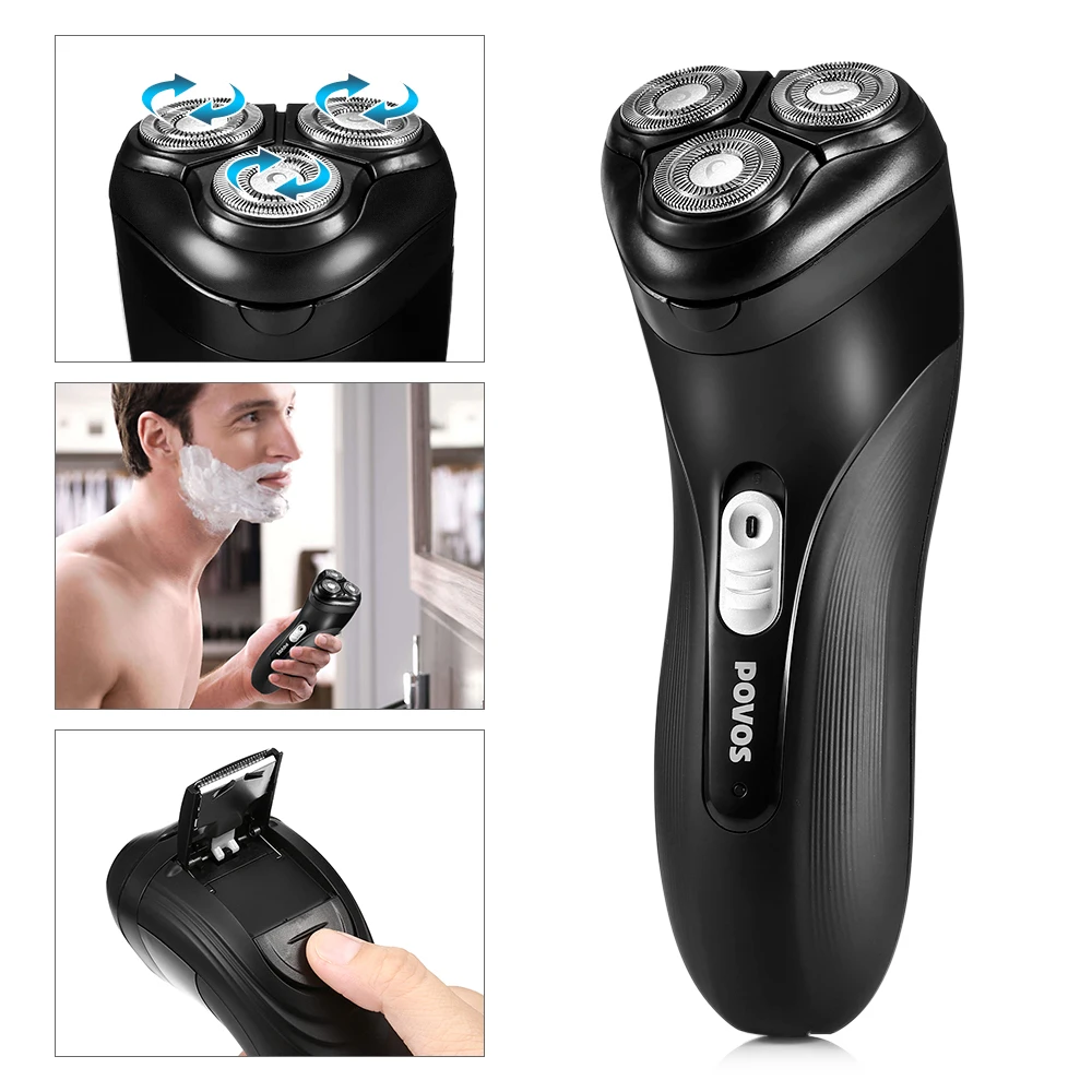 POVOS PQ7108 3D Triple Electric Shavers Floating Blades Rechargeable Electric Shaver Shaving Razor Face Care Beard Trimmer 220V
POVOS PQ7108 3D Triple Electric Shavers Floating Blades Rechargeable Electric Shaver Shaving Razor Face Care Beard Trimmer 220V