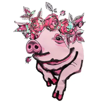 30cm Large Rose Lovely Pig Sequins Patches Sew on Fashion Clothes Applique DIY Clothing Decoration Sequins Patches for Clothes
30cm Large Rose Lovely Pig Sequins Patches Sew on Fashion Clothes Applique DIY Clothing Decoration Sequins Patches for Clothes
