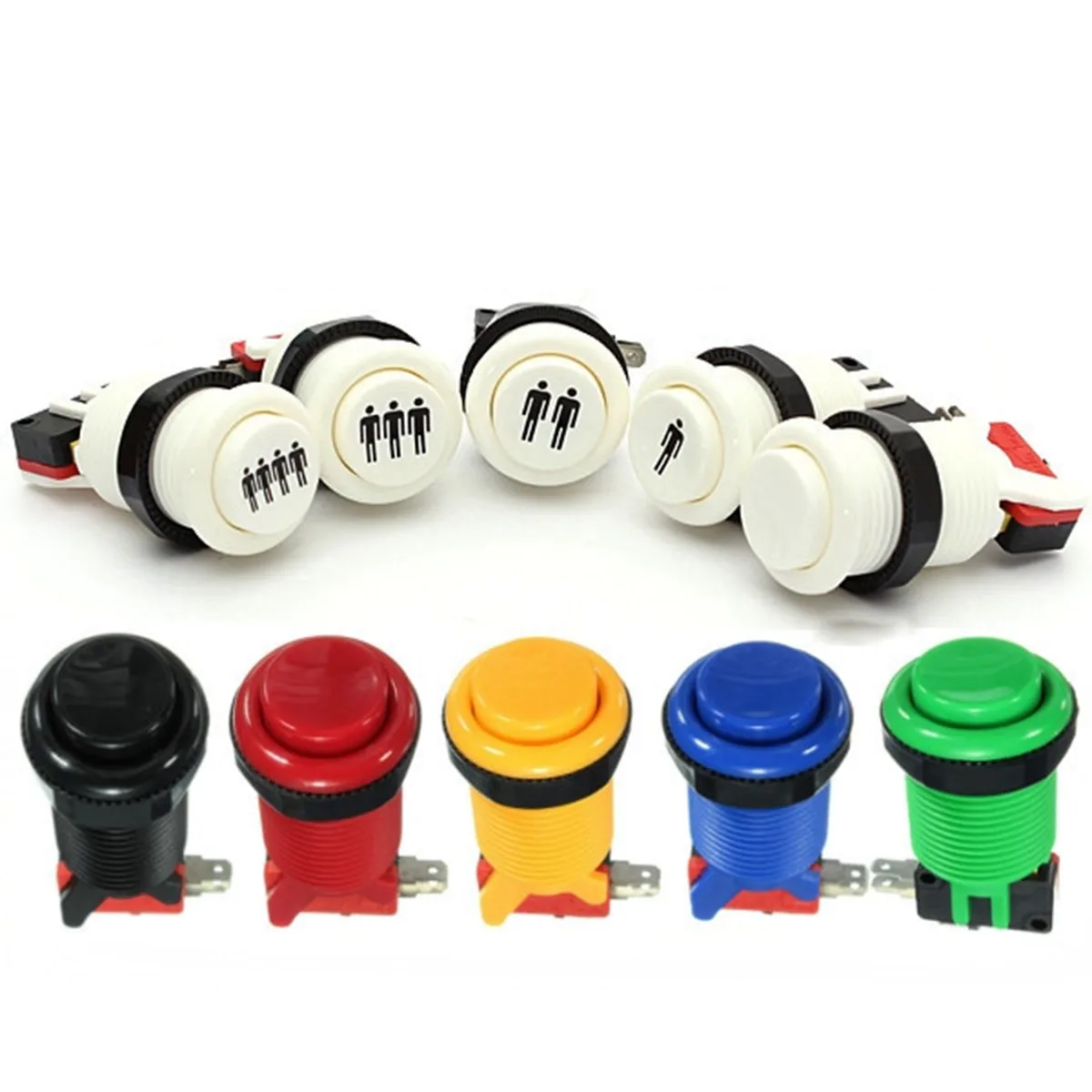 Arcade Push Button Durable Long Switch Multicolor for Multicade MAME Jamma Game 12V
Arcade Push Button Durable Long Switch Multicolor for Multicade MAME Jamma Game 12V