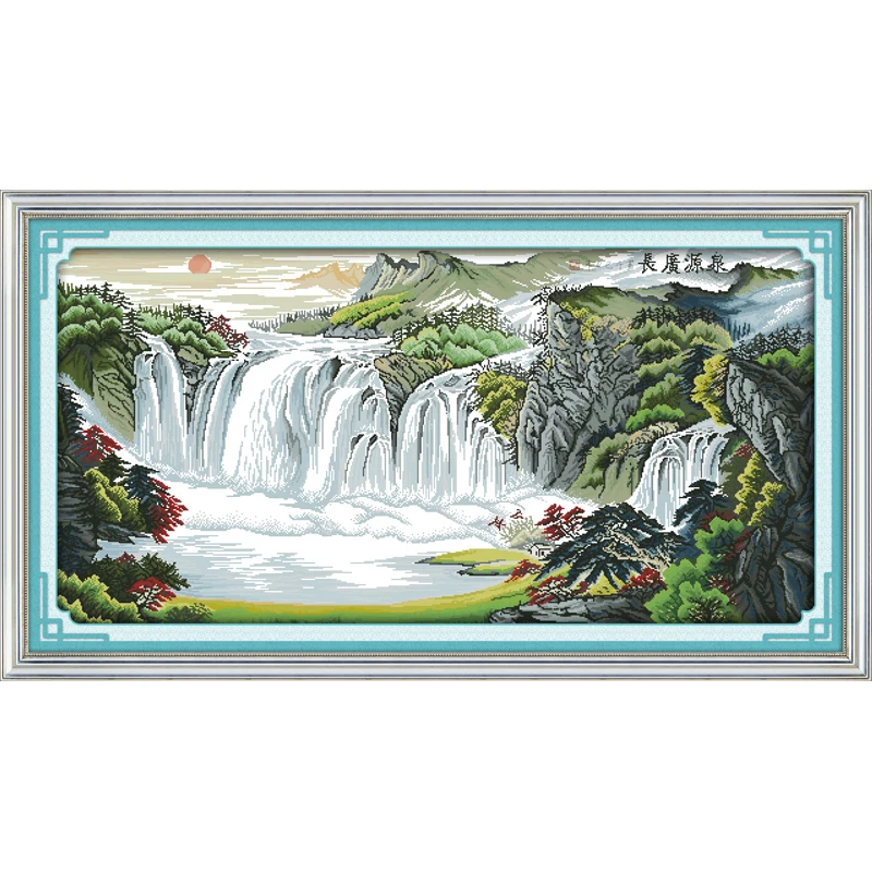 Everlasting love River and mountains Chinese cross stitch kits Ecological cotton stamped 11CT DIY New year Christmas decorations
Everlasting love River and mountains Chinese cross stitch kits Ecological cotton stamped 11CT DIY New year Christmas decorations