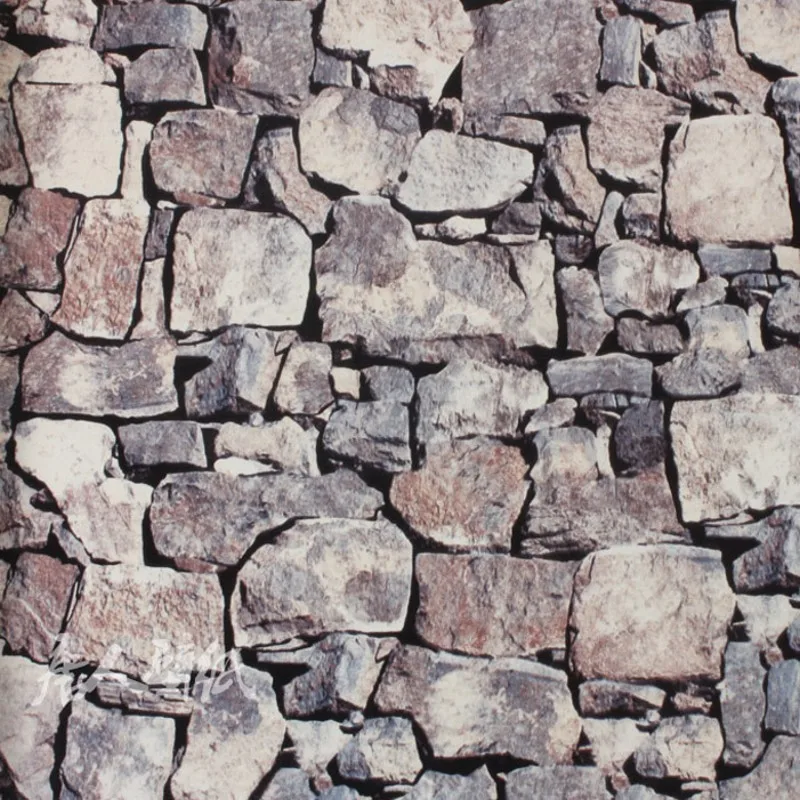 

beibehang imitation stone brick pattern Wallpaper for walls 3 d Rustic Texture wall stickers Vinyl papel de parede3d Wall Paper