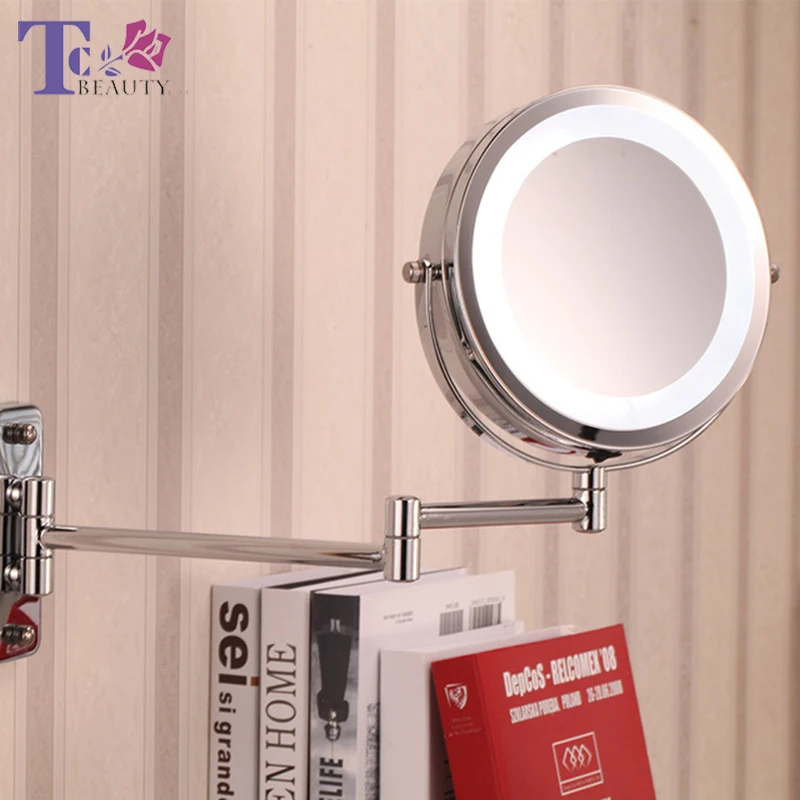 Factory Direct Pin Wall Hang LED Makeup Mirror Bathroom 7 Inch Telescopic Folding Double Side Dressing Belt Lamp Mirror
Factory Direct Pin Wall Hang LED Makeup Mirror Bathroom 7 Inch Telescopic Folding Double Side Dressing Belt Lamp Mirror