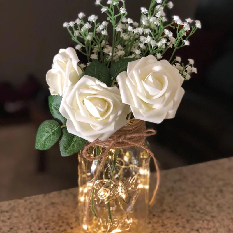10Pcs 8cm Fake Flower Foam Rose Artificial Flower Bride Bouquet For DIY Birthday Party Home Decorative Wedding Decoration Flower
10Pcs 8cm Fake Flower Foam Rose Artificial Flower Bride Bouquet For DIY Birthday Party Home Decorative Wedding Decoration Flower