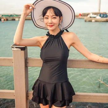 

One Piece Bikini Swimsuit Push Up Women's Swimwear Separate Solid Female Luxury Yilu New Slender Skirt For Women Swimming
