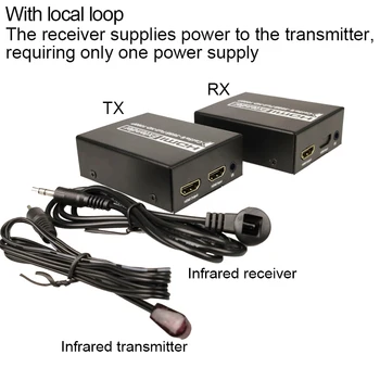 HDMI Extender with Loop out and IR, over Cat5e/6, TCP/IP, 196ft (60M),lossless and no delay Support 1080P @ 60Hz 1080i @ 60Hz
HDMI Extender with Loop out and IR, over Cat5e/6, TCP/IP, 196ft (60M),lossless and no delay Support 1080P @ 60Hz 1080i @ 60Hz