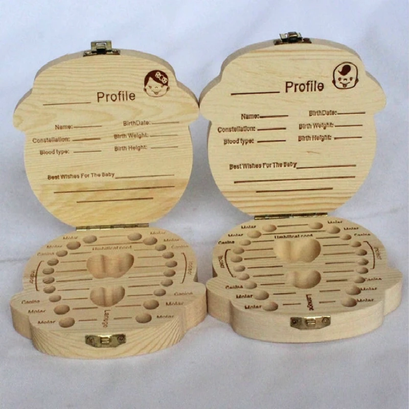 Baby Tooth Organizer Wood Storage Box for Baby Kids Tooth Box Spanish&English&Russian&German&French&Korean Save Teeth Case
Baby Tooth Organizer Wood Storage Box for Baby Kids Tooth Box Spanish&English&Russian&German&French&Korean Save Teeth Case