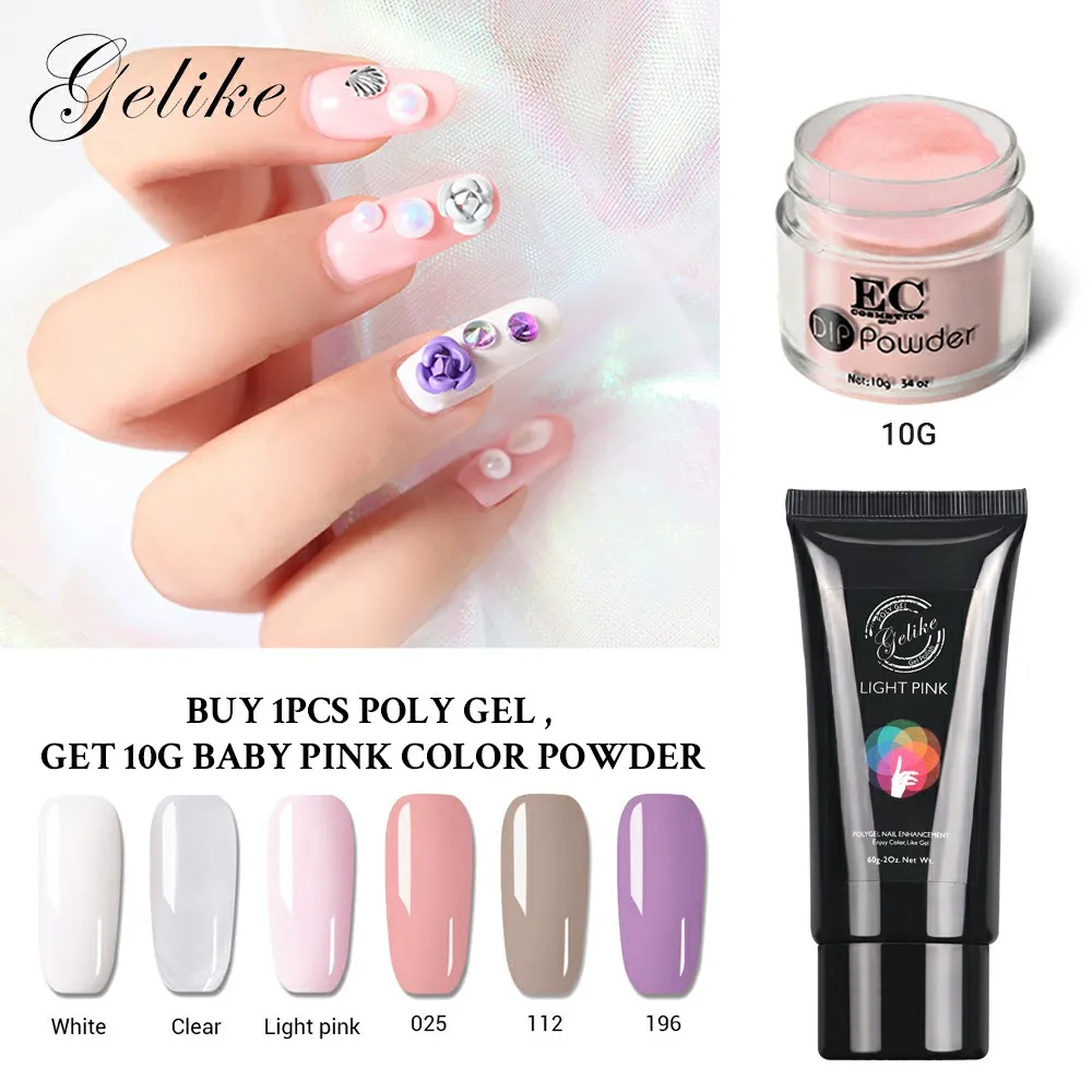 Gelike 60g Poly Gel Finger Extension Clear Pink Jelly Polygel Quick Building Nail Art Tips Extend Camouflage UV Builder Gel
Gelike 60g Poly Gel Finger Extension Clear Pink Jelly Polygel Quick Building Nail Art Tips Extend Camouflage UV Builder Gel