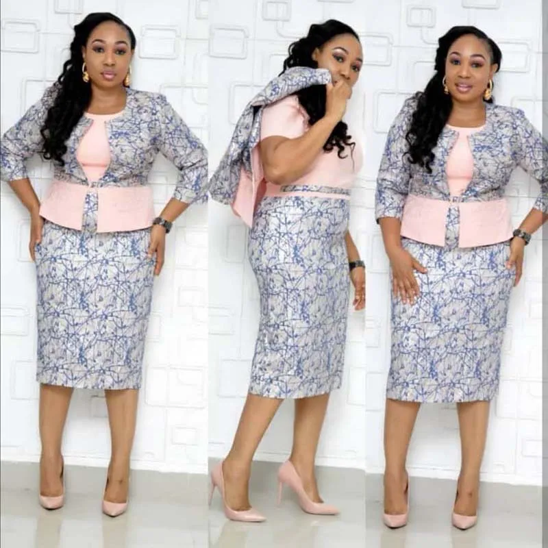 African Clothes Two Pieces Set Women Office Lady Pearl Printing Coat&Short Sleeve Pencil Bodycon Dress Suit High Quality Party
African Clothes Two Pieces Set Women Office Lady Pearl Printing Coat&Short Sleeve Pencil Bodycon Dress Suit High Quality Party