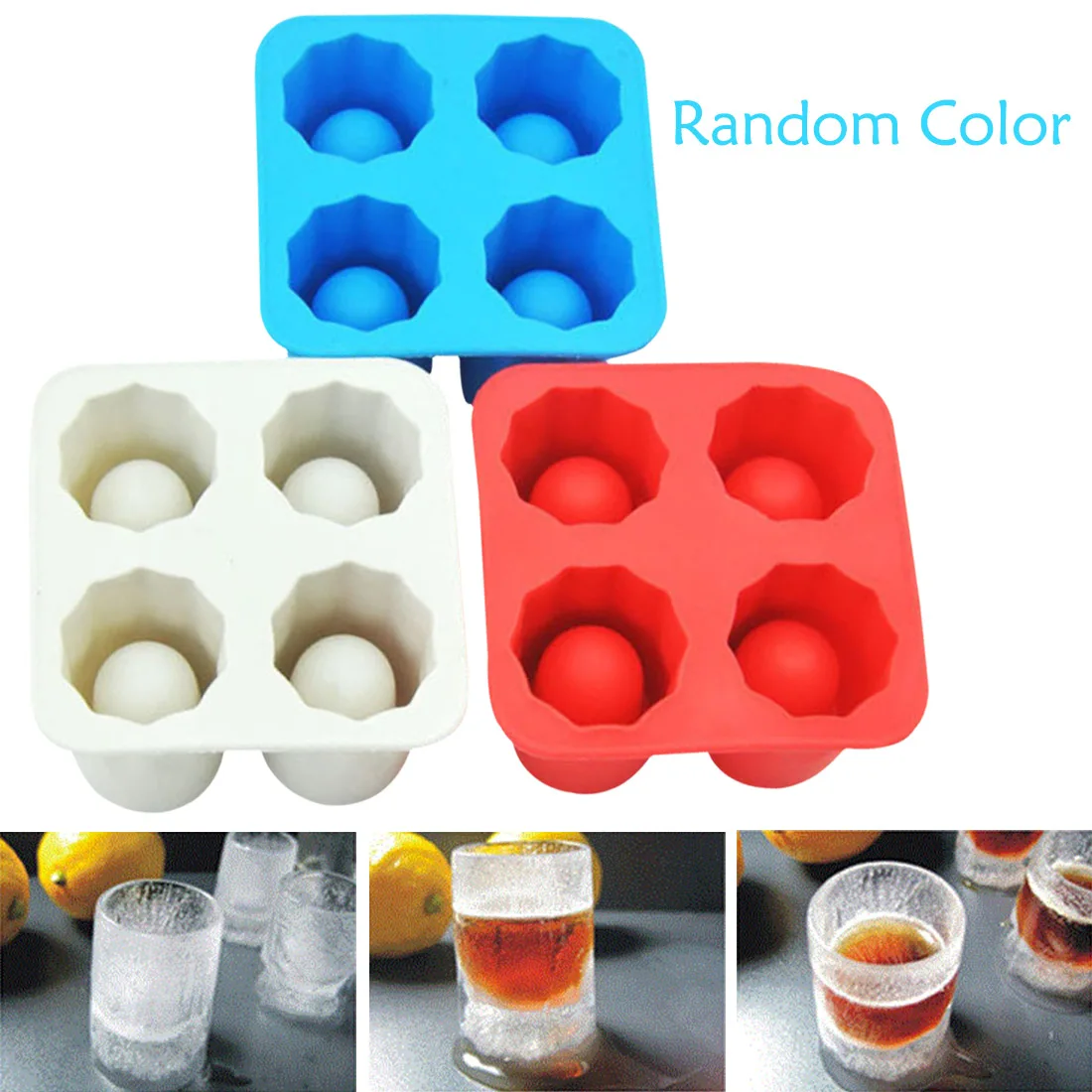 1Pc 4-Cup Ice Maker Mold Cup Silicone Mold Bar Party Accessories Drink Ice Tray Cool Shape Ice Cube Freeze Mould Random Color
1Pc 4-Cup Ice Maker Mold Cup Silicone Mold Bar Party Accessories Drink Ice Tray Cool Shape Ice Cube Freeze Mould Random Color