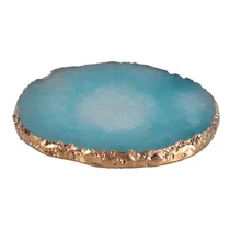 Etereautrésine Nail Art Art peinture Gel Palette bord doré Agate vernis gemme plaque manucure accessoire nouvel outil cadeau(China)