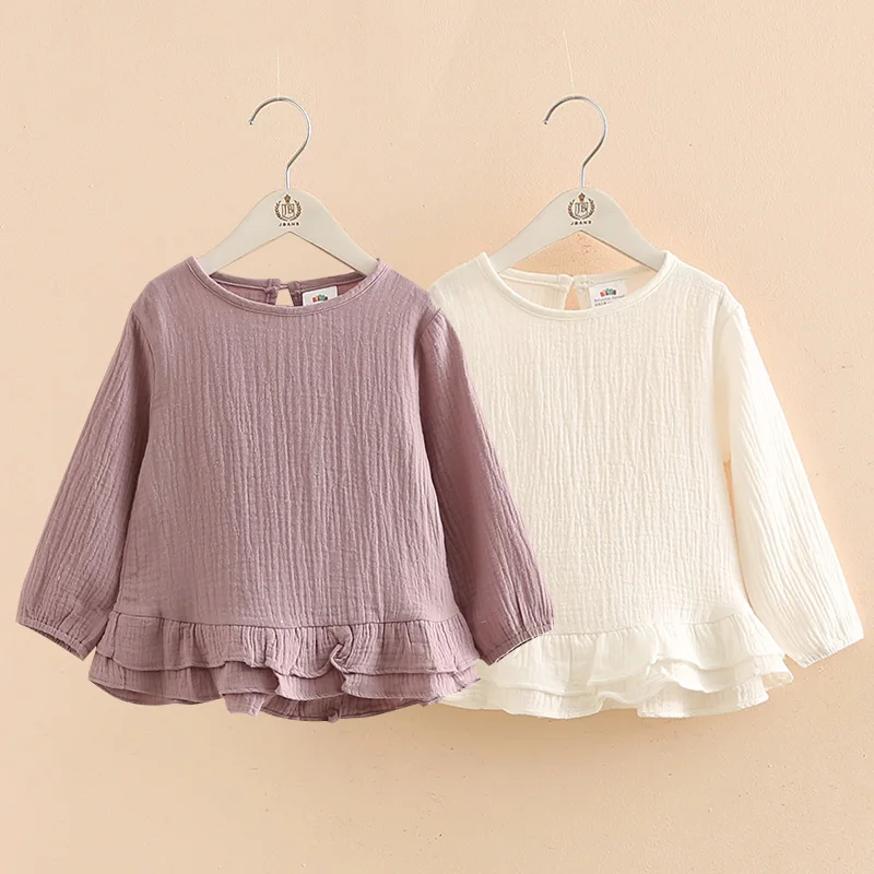 Wholesale Long Sleeve Autumn Girls Blouses Tops Linen Cotton Casual Baby Girl Solid Shirts Children Kids Clothing Shirts Dress
Wholesale Long Sleeve Autumn Girls Blouses Tops Linen Cotton Casual Baby Girl Solid Shirts Children Kids Clothing Shirts Dress