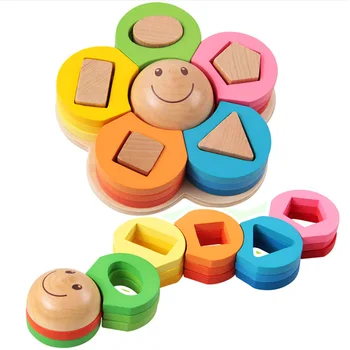 New Arrival Baby Educational Toys Wooden Layered Puzzle Enlightenment Toy Flower Shape Caterpillar Column Set Teaching Aid
New Arrival Baby Educational Toys Wooden Layered Puzzle Enlightenment Toy Flower Shape Caterpillar Column Set Teaching Aid