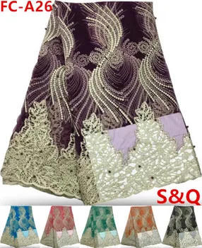 Wholesale Latest 5yards african french lace with embroidered dress fabric african tull lace fabric nigerian lace fabric FC-A26
Wholesale Latest 5yards african french lace with embroidered dress fabric african tull lace fabric nigerian lace fabric FC-A26
