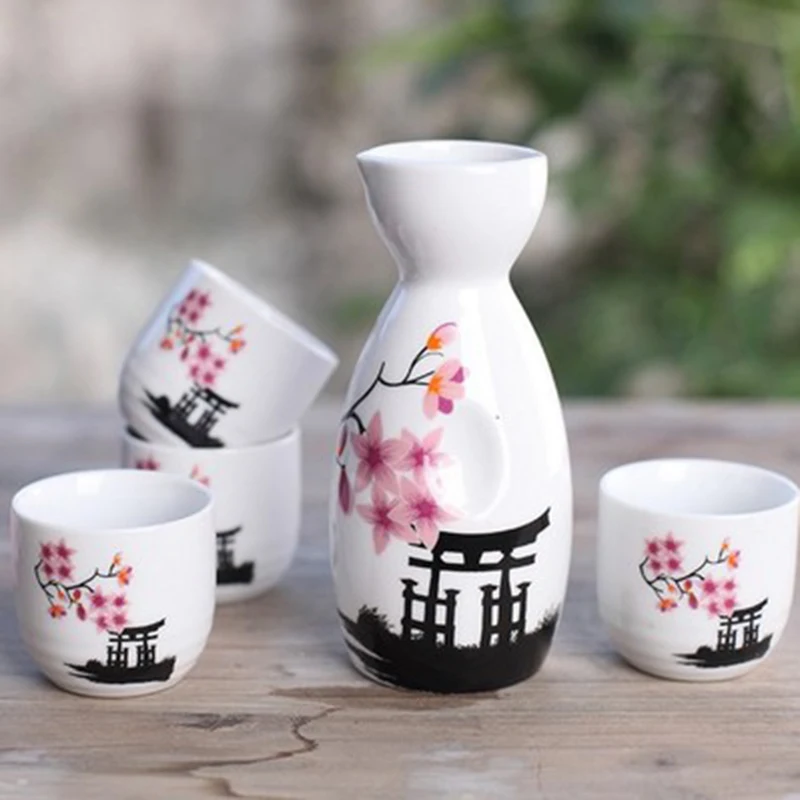 5pcs/set Ceramic Sake Pot Cups Set Flagon Liquor Cup Spirits Cups Set Japanese Bar Wine Set Flower Text Pattern Creative Gifts
5pcs/set Ceramic Sake Pot Cups Set Flagon Liquor Cup Spirits Cups Set Japanese Bar Wine Set Flower Text Pattern Creative Gifts