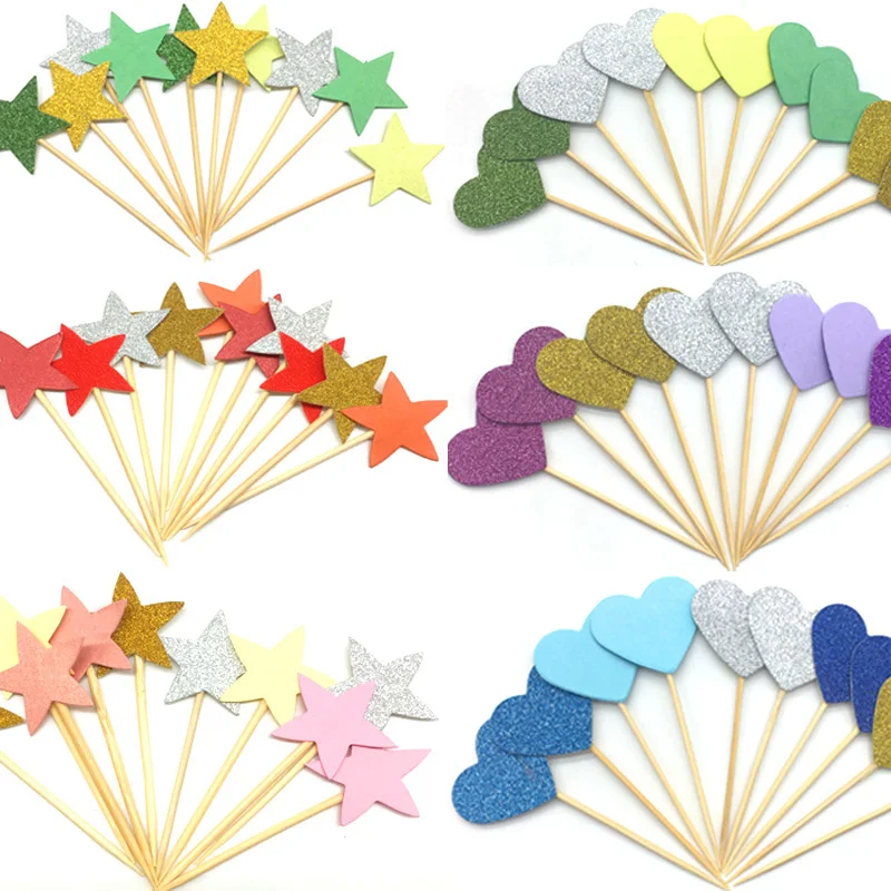 20pcs Heart Star Cupcake Toppers Fruit Cake Topper Dessert Picks Baby Shower Kids Birthday Favors Wedding Party Decoration
20pcs Heart Star Cupcake Toppers Fruit Cake Topper Dessert Picks Baby Shower Kids Birthday Favors Wedding Party Decoration