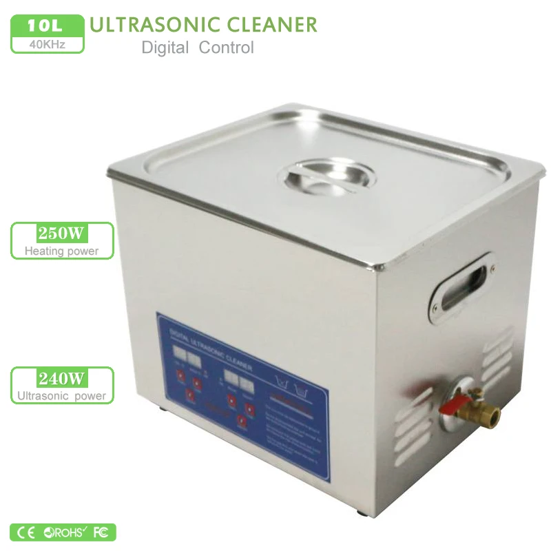 PS-40A Digital Ultrasonic cleaner 10L 240W with basket clean dental clinics for Hardware accessories glasses jewely Ornaments
PS-40A Digital Ultrasonic cleaner 10L 240W with basket clean dental clinics for Hardware accessories glasses jewely Ornaments