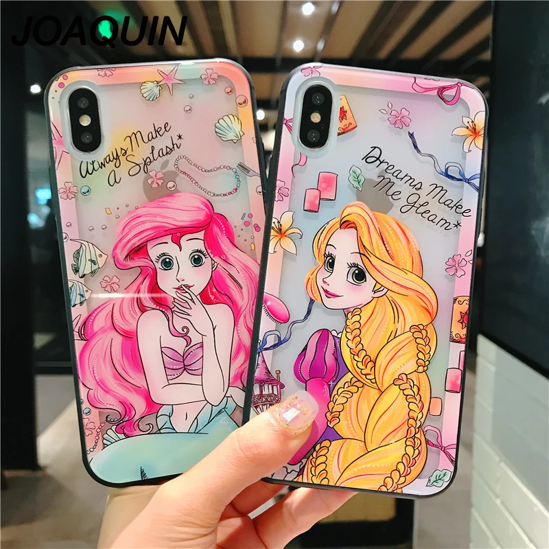 Alice Princess Mermaid Phone Cover For iPhone XS MAX XR X 8 7 6S 6 Plus Case Cute Fashion tempered glass Back Cover Clear Cases
Alice Princess Mermaid Phone Cover For iPhone XS MAX XR X 8 7 6S 6 Plus Case Cute Fashion tempered glass Back Cover Clear Cases
