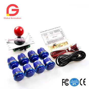 Arcade Game DIY Kit 8X Arcade Push Button With Translucent Rim + 1X Zero Delay Encoder + 1X 5Pin 8Way Joystick For PC
Arcade Game DIY Kit 8X Arcade Push Button With Translucent Rim + 1X Zero Delay Encoder + 1X 5Pin 8Way Joystick For PC