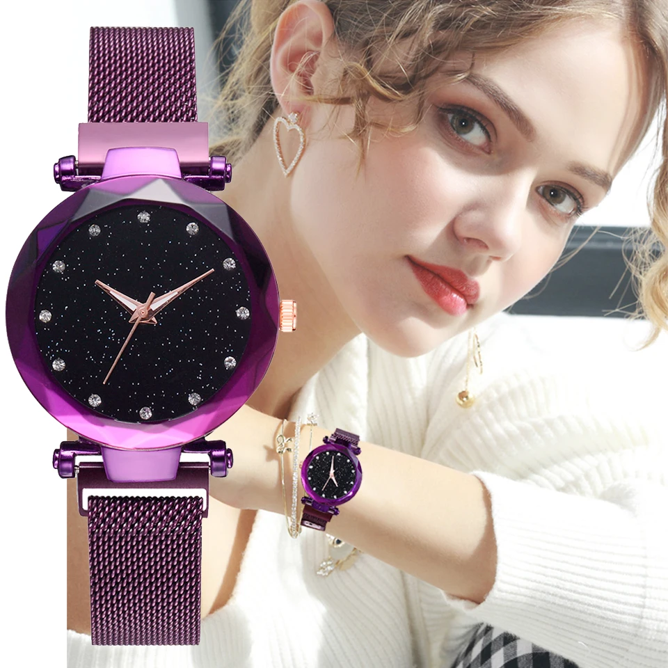 Starry Sky Magnetic Mesh Band Women Watch Luxury Rose Gold Quartz Wristwatch Diamond Watches relogios feminino montre femme 2018
Starry Sky Magnetic Mesh Band Women Watch Luxury Rose Gold Quartz Wristwatch Diamond Watches relogios feminino montre femme 2018