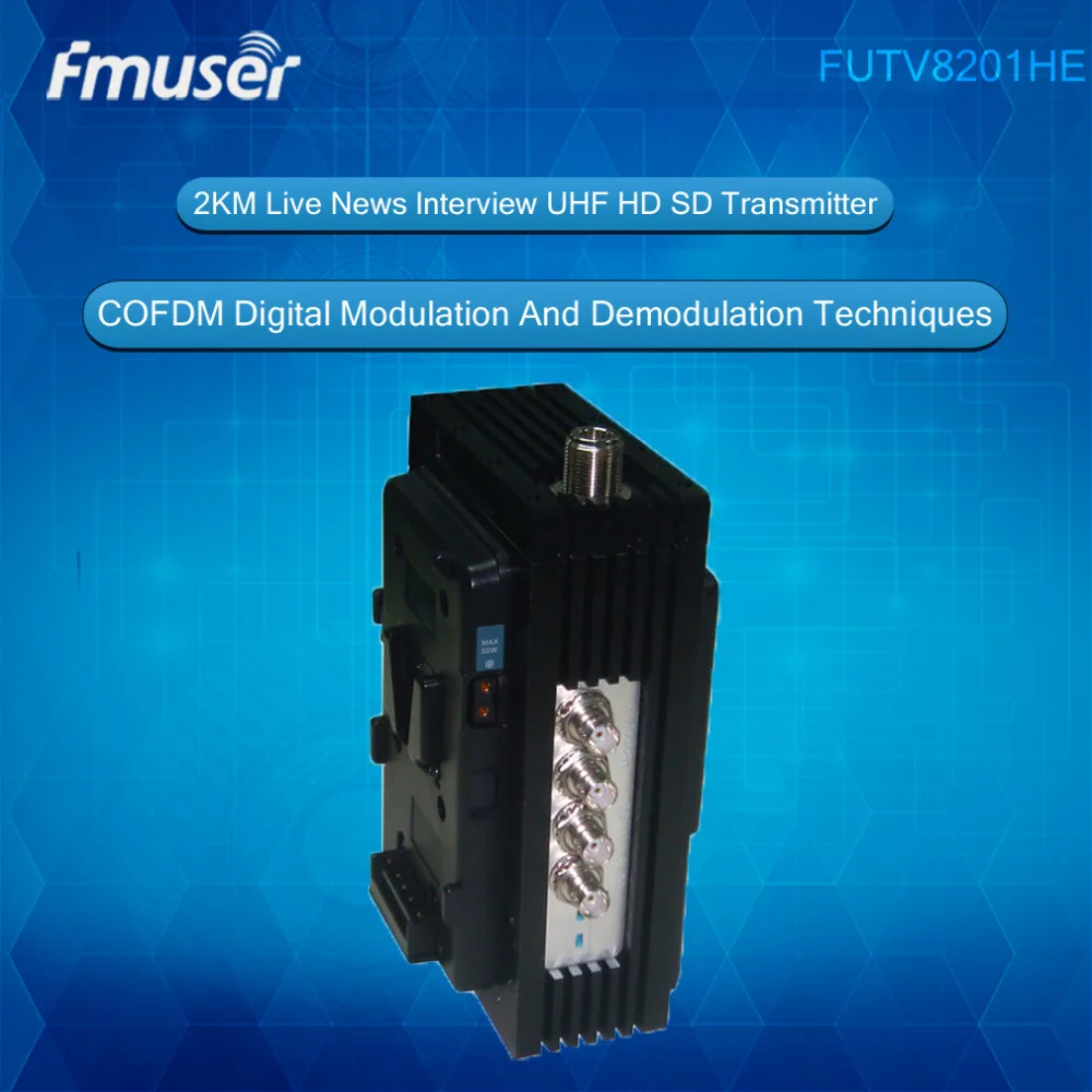 FUTV-8201HE 2KM Live News Interview UHF HD SD Transmitter digital image transmission system
FUTV-8201HE 2KM Live News Interview UHF HD SD Transmitter digital image transmission system