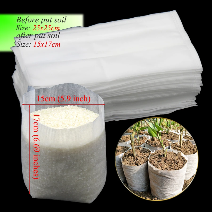 100PCS 25x25cm Nonwovens Fabrics Agricultural Seedling Bag Biodegradable Environment Friendly Breeding Bag
100PCS 25x25cm Nonwovens Fabrics Agricultural Seedling Bag Biodegradable Environment Friendly Breeding Bag