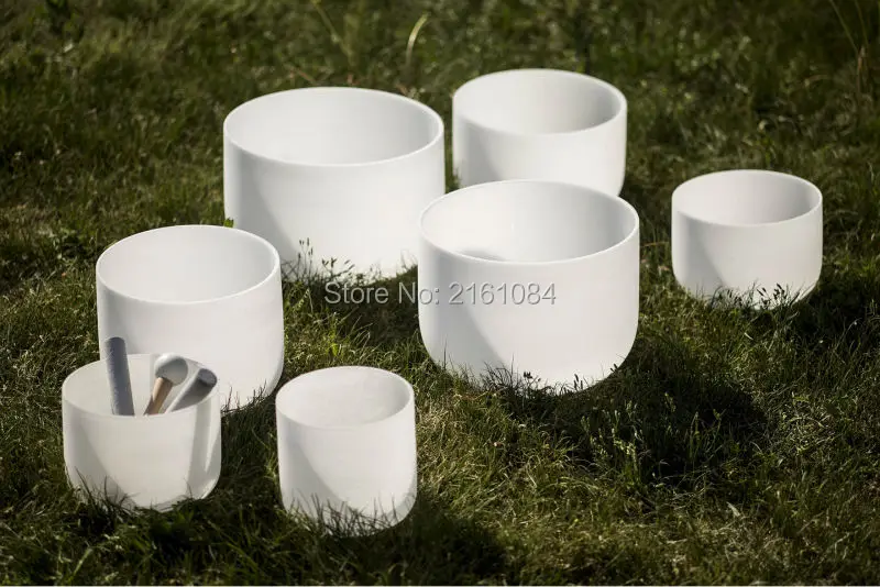 6''-12'' Chakra Tuned Set of 7 Frosted Crystal Singing Bowl with free suede and o ring
6''-12'' Chakra Tuned Set of 7 Frosted Crystal Singing Bowl with free suede and o ring