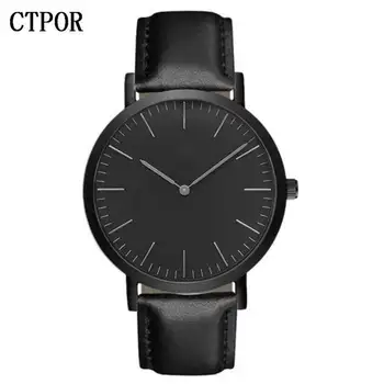 CTPOR Business Men's Watch Black Fashion NO LOGO Men Watches Man Leather Wristwatch Luxury Brand Male Simple Clock Relogio WATCH
CTPOR Business Men's Watch Black Fashion NO LOGO Men Watches Man Leather Wristwatch Luxury Brand Male Simple Clock Relogio WATCH