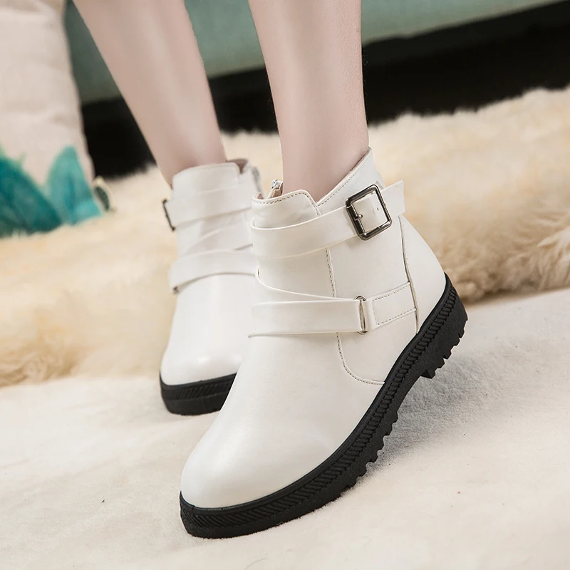 Plus Size 35-44 Women Shoes Winter Ankle Boots For Women Leather Mother Snow Casual Shoes Women Winter Botas Mujer 2018