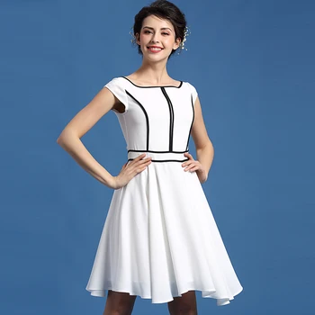 summer new 2016 new black and white stitching Chiffon small fresh Vintage Hepburn fashion woman dress
summer new 2016 new black and white stitching Chiffon small fresh Vintage Hepburn fashion woman dress