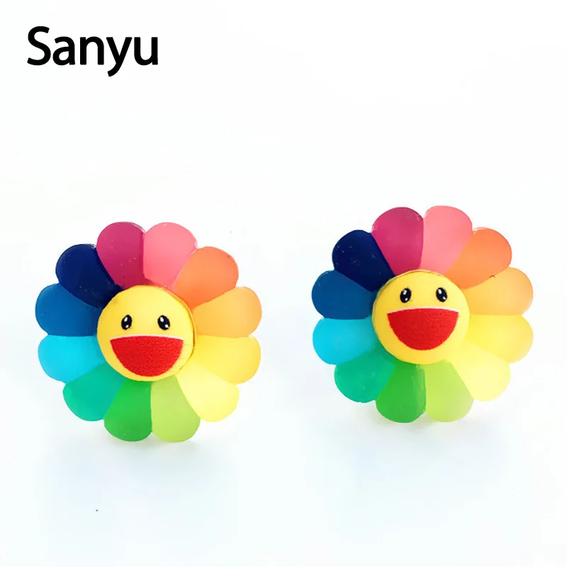 Colorful Sunflower Smiling Face Frosted Drop Earrings for Women Girls Cute Fashion Flower Dangle Earrings Brincos
Colorful Sunflower Smiling Face Frosted Drop Earrings for Women Girls Cute Fashion Flower Dangle Earrings Brincos
