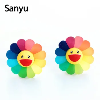 Colorful Sunflower Smiling Face Frosted Drop Earrings for Women Girls Cute Fashion Flower Dangle Earrings Brincos
Colorful Sunflower Smiling Face Frosted Drop Earrings for Women Girls Cute Fashion Flower Dangle Earrings Brincos