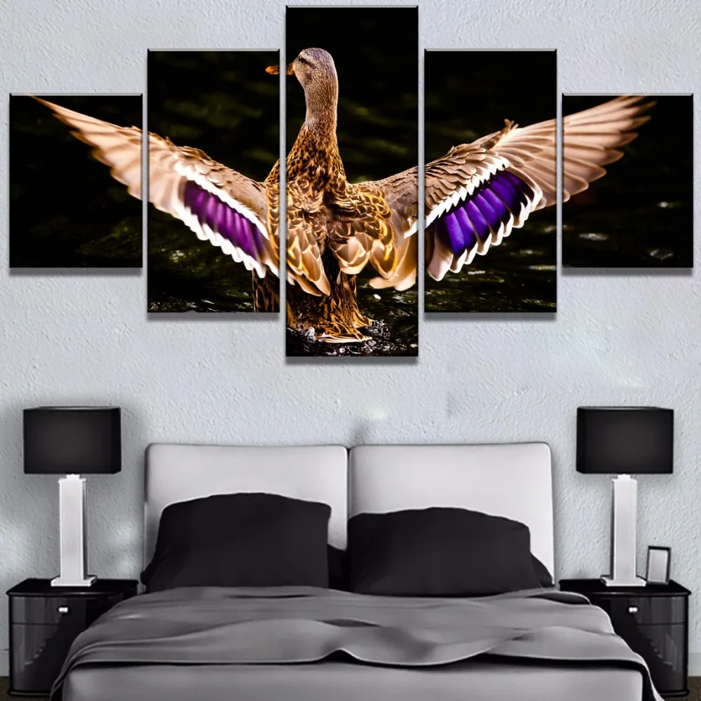 5 Piece HD Print Large Waterfowl Wings Poster Modern Decorative Paintings on Canvas Wall Art for Home Decorations Decor | Дом и сад