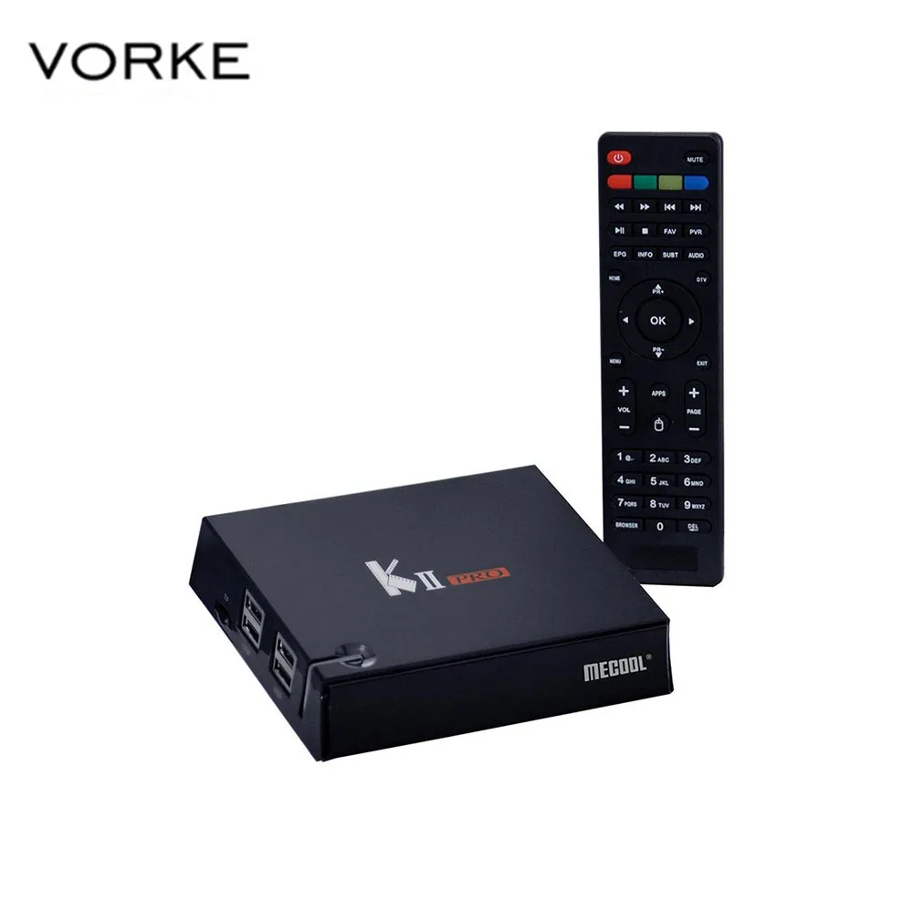 Vorke New KII PRO Hybird STB DVB-T2 DVB-S2 Android Smart TV Box 7.1 Amlogic S905D 2GB/16GB TV BOX 802.11AC WIFI LAN Bluetooth
Vorke New KII PRO Hybird STB DVB-T2 DVB-S2 Android Smart TV Box 7.1 Amlogic S905D 2GB/16GB TV BOX 802.11AC WIFI LAN Bluetooth