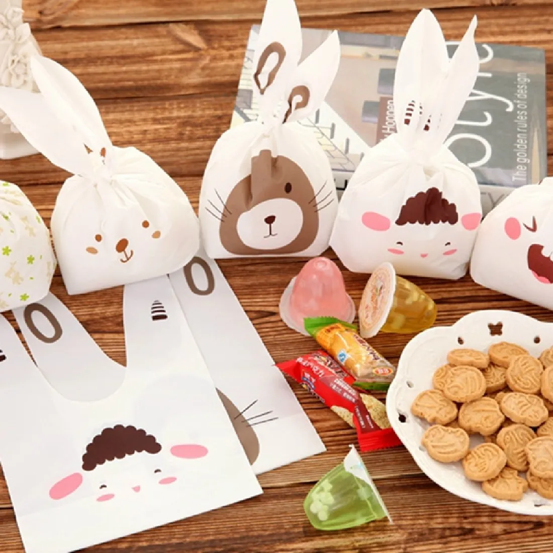 20pcs Rabbit Ear Cookie Bags Plastic Candy Biscuit Packaging Bag Wedding Favor Gift Box Baby Shower Wedding Party Decoration
20pcs Rabbit Ear Cookie Bags Plastic Candy Biscuit Packaging Bag Wedding Favor Gift Box Baby Shower Wedding Party Decoration