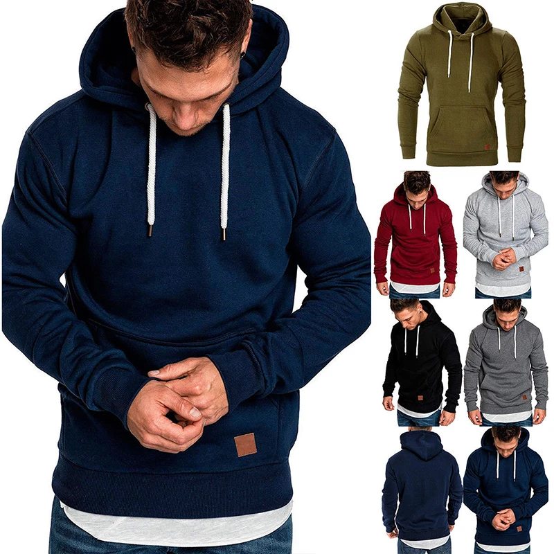 Mens Slim Winter Warm Hooded Sweatshirt Hoodie Coat Jacket Outwear Sweater Lot