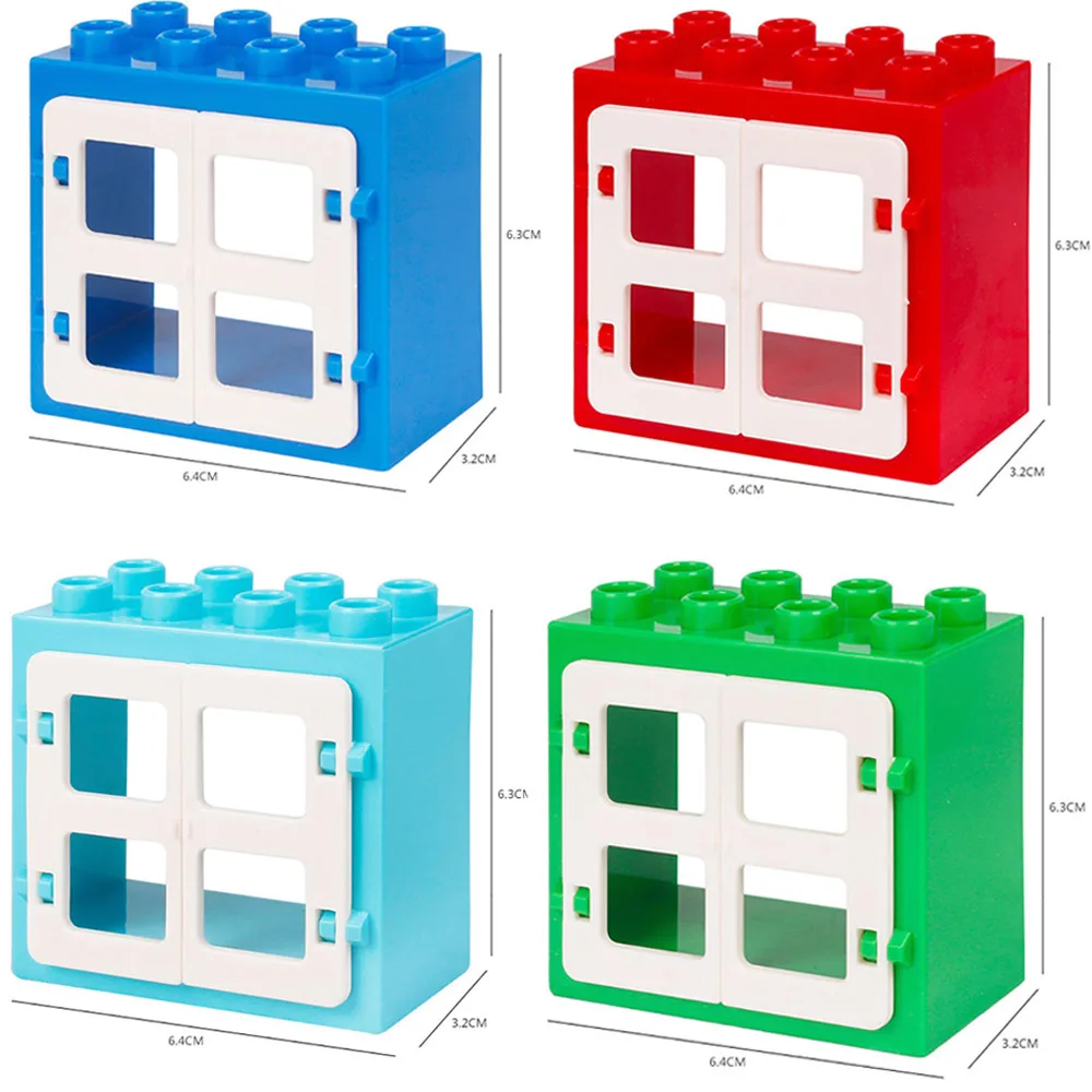 Big size Large particle building blocks window 4 colors Accessories bricks Compatible with duplo toys For Children
Big size Large particle building blocks window 4 colors Accessories bricks Compatible with duplo toys For Children