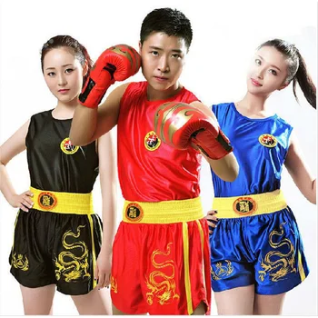 Top Quality Sanda Sets Wushu Muay Thai Boxeo MMA Clothes Taekwondo Boxing Clothes Sets Shorts+Jersey Martial Arts Kid to Adult
Top Quality Sanda Sets Wushu Muay Thai Boxeo MMA Clothes Taekwondo Boxing Clothes Sets Shorts+Jersey Martial Arts Kid to Adult