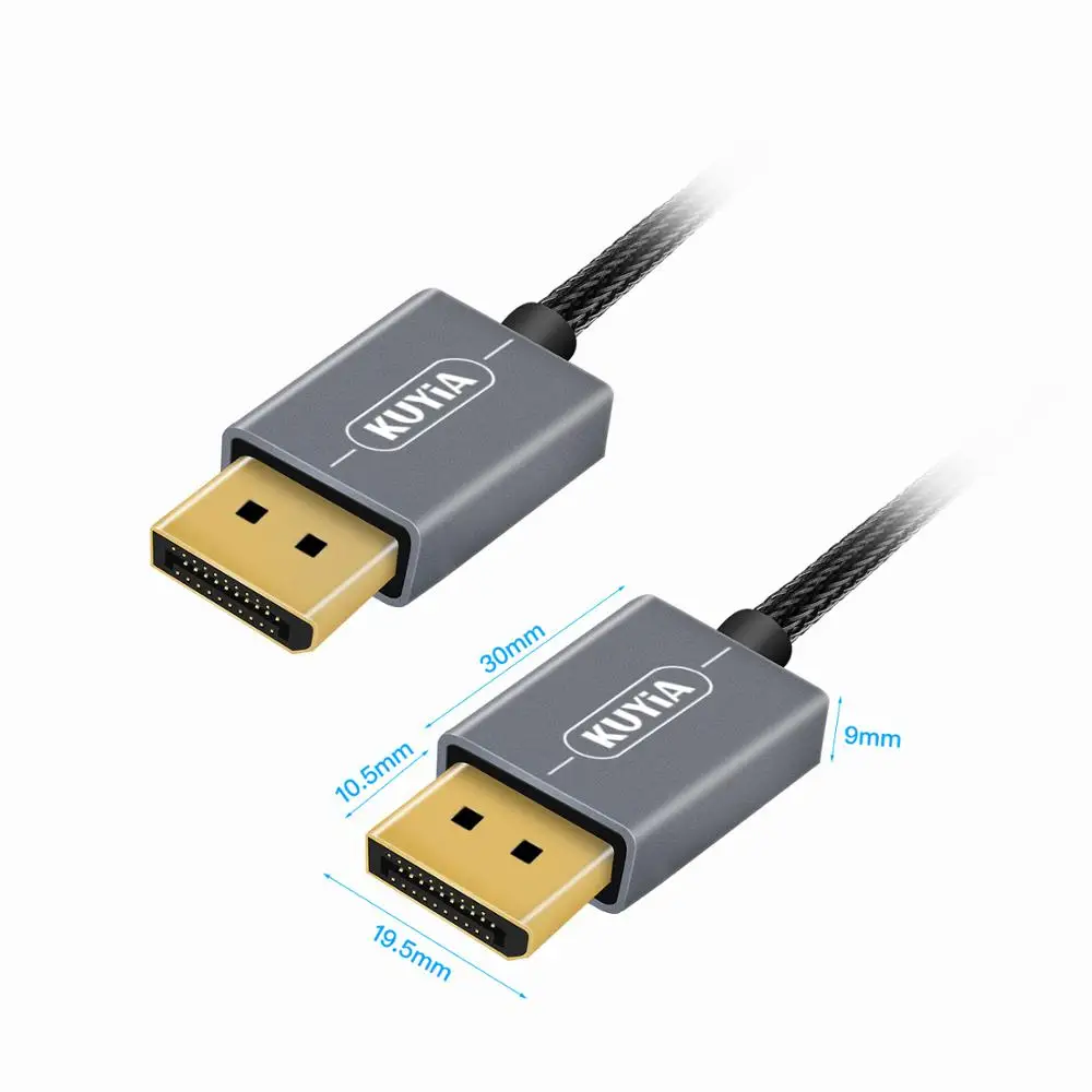 DisplayPort to DisplayPort 2M Cable DP to DP (DP V1.2) Audio and Video Cable KUYiA Nylon Gold-Plated DP Cable For Lenovo,Dell
DisplayPort to DisplayPort 2M Cable DP to DP (DP V1.2) Audio and Video Cable KUYiA Nylon Gold-Plated DP Cable For Lenovo,Dell