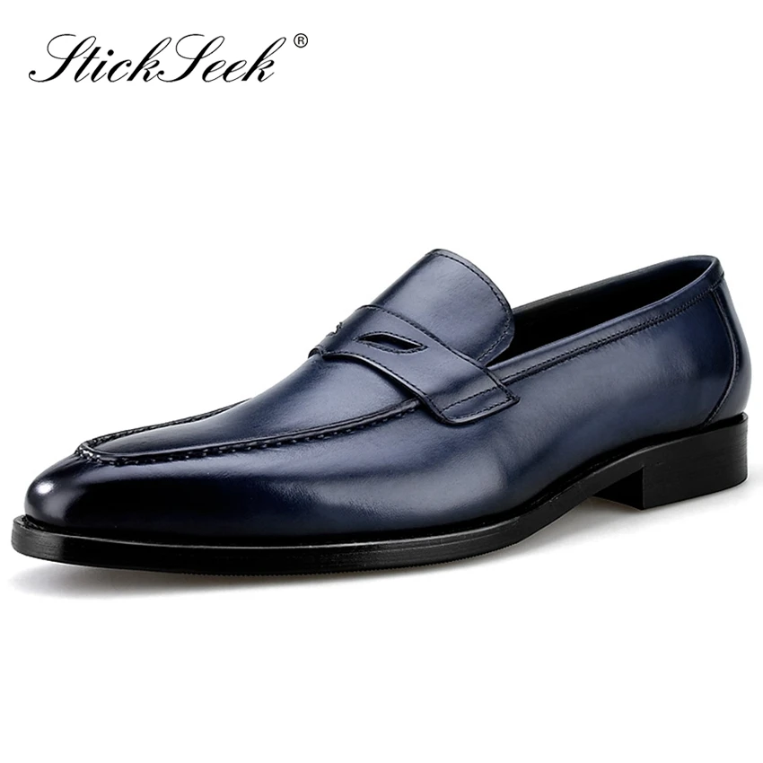 Classic Design Natural Genuine Leather Men's Formal Dress Shoes Suqare Toe Slip on Handmade Comfortable Casual Loafers SK296
Classic Design Natural Genuine Leather Men's Formal Dress Shoes Suqare Toe Slip on Handmade Comfortable Casual Loafers SK296