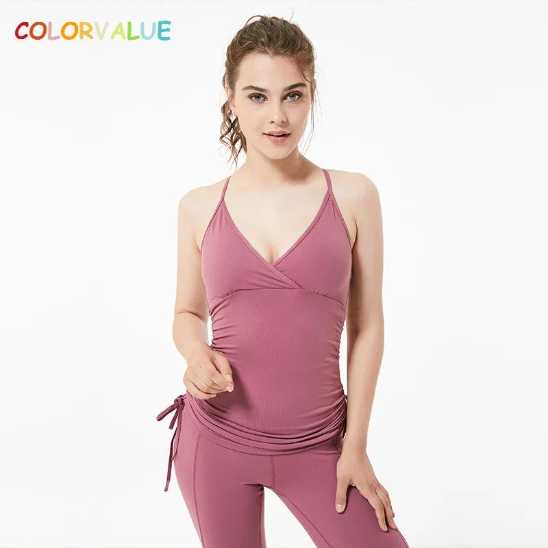Colorvalue Adjustable Side Drawstring Sport Yoga Vest Women Sexy V-neck Gym Dance Tank Tops Anti-sweat Back Mesh Workout Top
Colorvalue Adjustable Side Drawstring Sport Yoga Vest Women Sexy V-neck Gym Dance Tank Tops Anti-sweat Back Mesh Workout Top