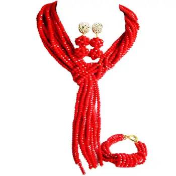Cheap Opaque Red Engagement Crystal Beads Necklace Earring Bracelet Sets for Lovers 10C-WJ-10
Cheap Opaque Red Engagement Crystal Beads Necklace Earring Bracelet Sets for Lovers 10C-WJ-10