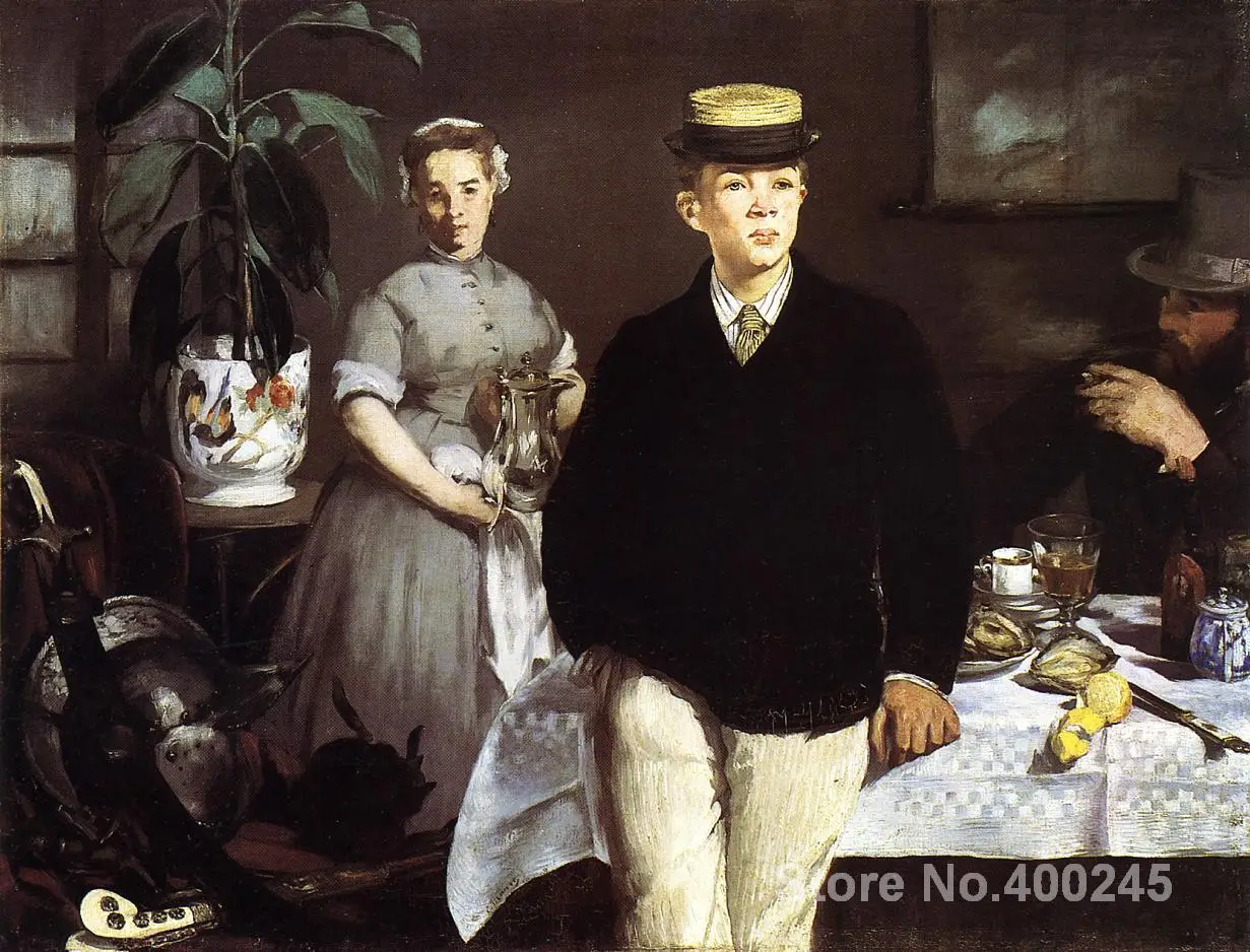 Luncheon in the Studio Edouard Manet painting for sale Hand painted High quality
Luncheon in the Studio Edouard Manet painting for sale Hand painted High quality