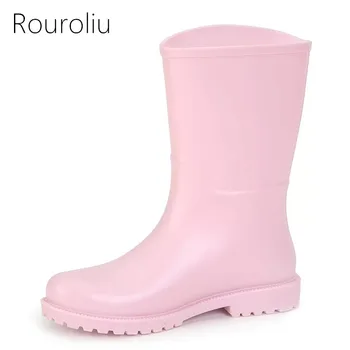 Rouroliu Women Autumn Footwear PVC Rainboots Work Safety Shoes Woman Wellies Non-Slip Waterproof Mid-Calf Rain Boots FR6
Rouroliu Women Autumn Footwear PVC Rainboots Work Safety Shoes Woman Wellies Non-Slip Waterproof Mid-Calf Rain Boots FR6