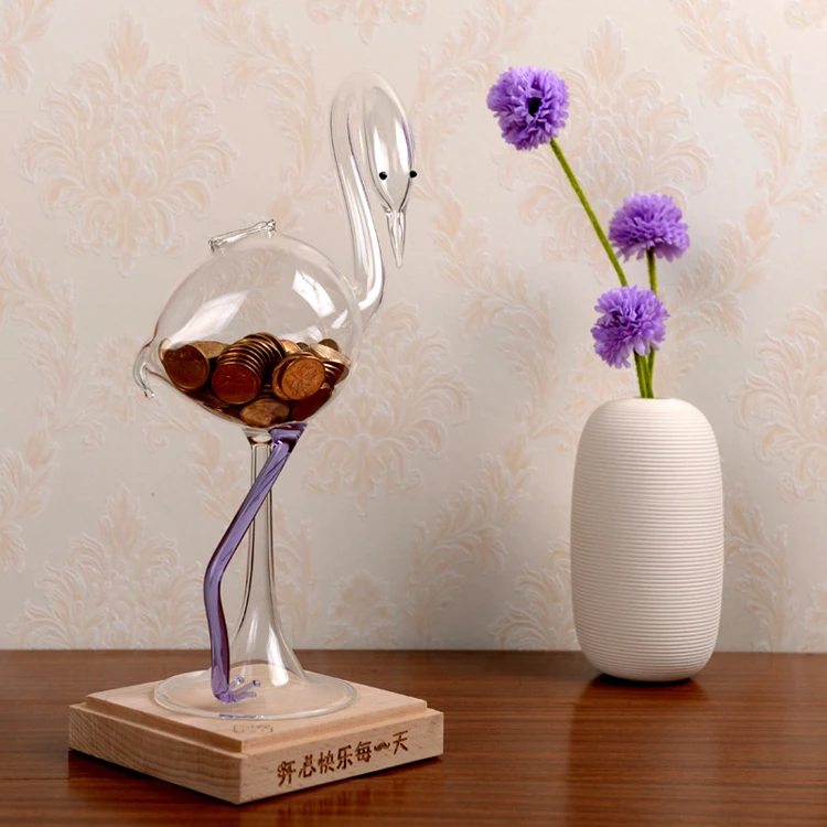 Transparent Glass Purple Birds Cranes Money Boxes Coin Piggy Bank Saving Box/ Glass Jar Novelty Souvenir Birthday Gift Children
Transparent Glass Purple Birds Cranes Money Boxes Coin Piggy Bank Saving Box/ Glass Jar Novelty Souvenir Birthday Gift Children