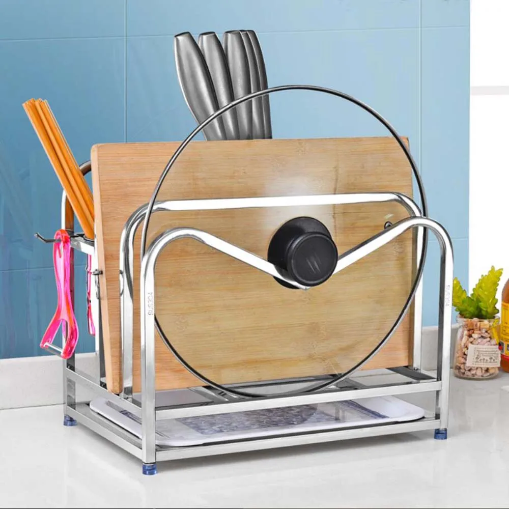 304 stainless steel kitchen knife holder lid storage supplies knife holder knife cutting board rack LU51021
304 stainless steel kitchen knife holder lid storage supplies knife holder knife cutting board rack LU51021