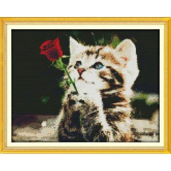 Everlasting Love Waiting For Love Cat Chinese Cross Stitch Kits Ecological Cotton Stamped DIY Gift New Year Decorations For Home 
Everlasting Love Waiting For Love Cat Chinese Cross Stitch Kits Ecological Cotton Stamped DIY Gift New Year Decorations For Home
