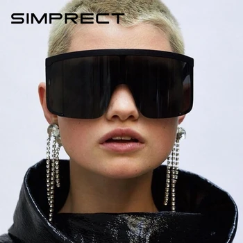 SIMPRECT 2020 Oversized Square Sunglasses Women Fashion One Piece Black Sun Glasses High Quality Brand Design Big Sunglass
SIMPRECT 2020 Oversized Square Sunglasses Women Fashion One Piece Black Sun Glasses High Quality Brand Design Big Sunglass