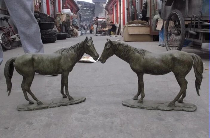 13 Chinese Folk classical Bronze Copper Feng Shui Lucky Run Horse Statue Pair
13 Chinese Folk classical Bronze Copper Feng Shui Lucky Run Horse Statue Pair