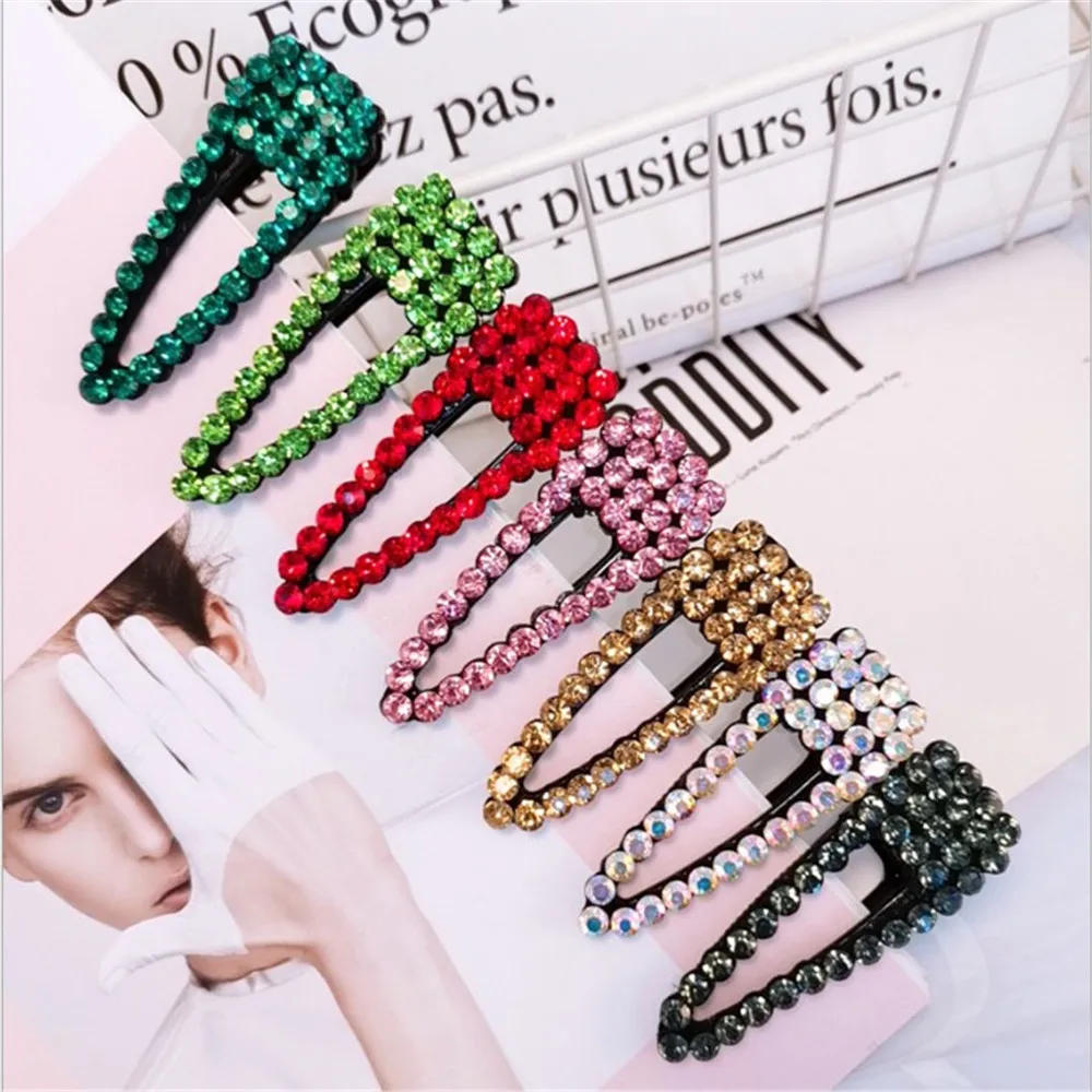 Korea Chic Luxury Crystal Metal Hairpins Women Shiny Solid Color Rhinestones Waterdrop Shape Hair Clips Hair Accessories
Korea Chic Luxury Crystal Metal Hairpins Women Shiny Solid Color Rhinestones Waterdrop Shape Hair Clips Hair Accessories