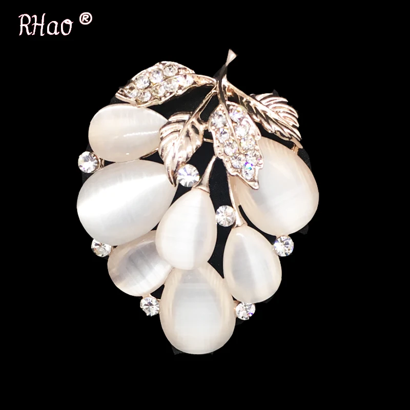 RHao Romantic Women Vivid Fruit Brooches Gold-color Opal grape flower brooch pins girls clothes dress jewelry buckles accessory
RHao Romantic Women Vivid Fruit Brooches Gold-color Opal grape flower brooch pins girls clothes dress jewelry buckles accessory